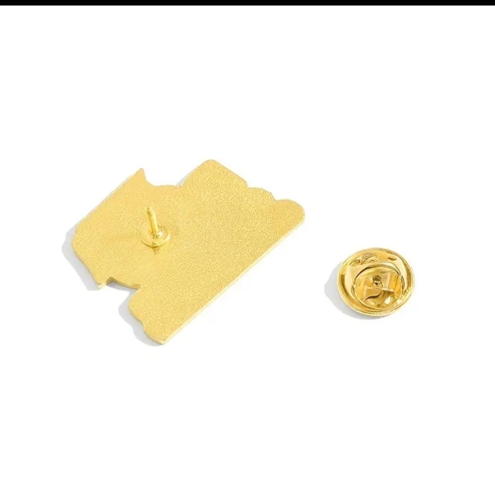 Coffee and books Pin metal enamel resin pin teacher gift